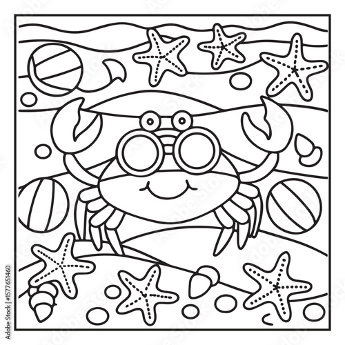Summer Fun: Bold and Easy Coloring Pages for Kids – Sunshine, Beach Days, Ice Cream, and More!