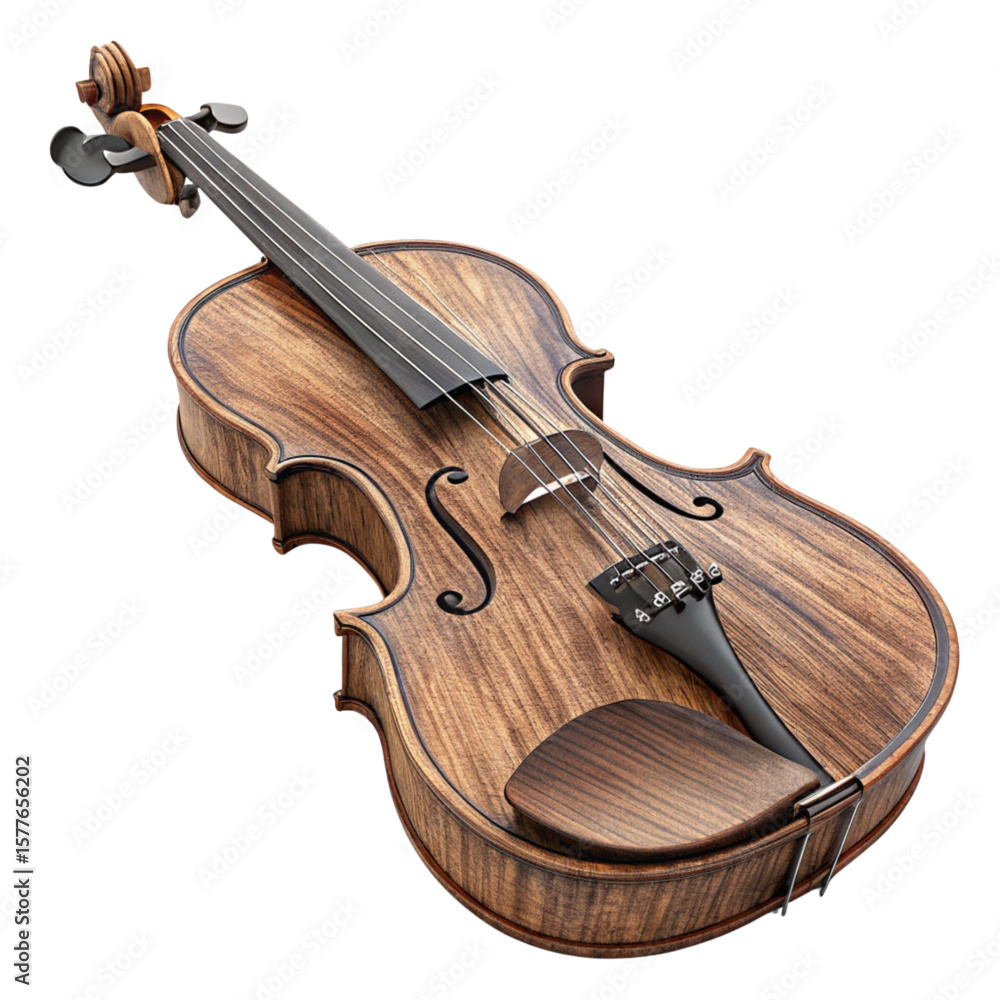Fototapeta premium A 3D color Violin on white background