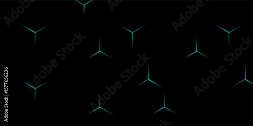 Hexagonal cyberspace green background. Hexagon grid tech pattern.
