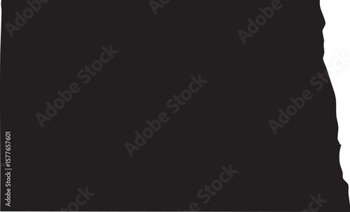 North Dakota Vector Map High Detail