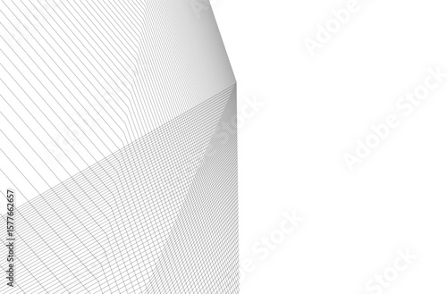 architecture geometric background, abstract lines 3d