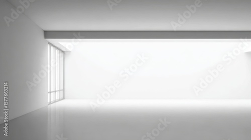 Wallpaper Mural Serene white room bathed in natural light from a window, minimalist interior design Torontodigital.ca