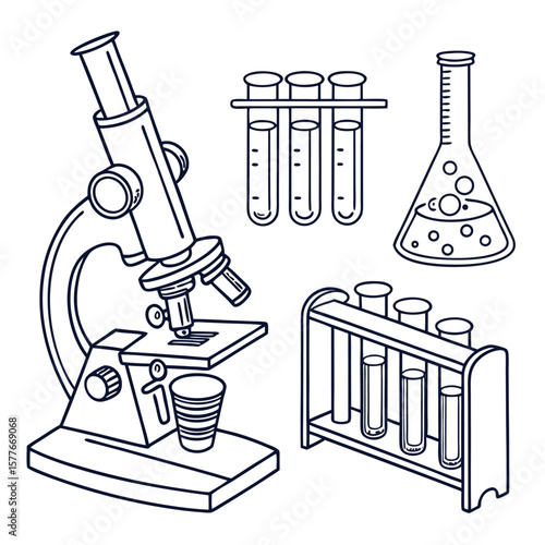 vector illustration of laboratory equipment