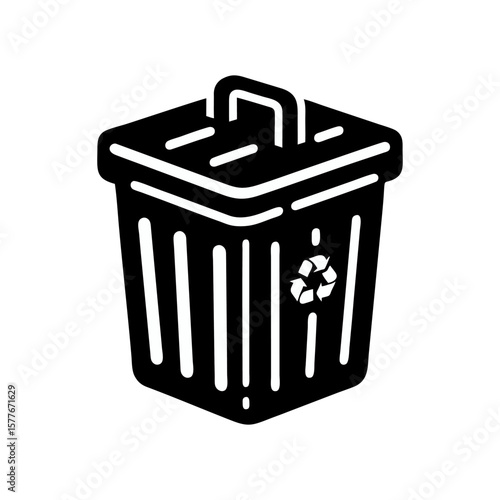 recycling bin vector logo icon	