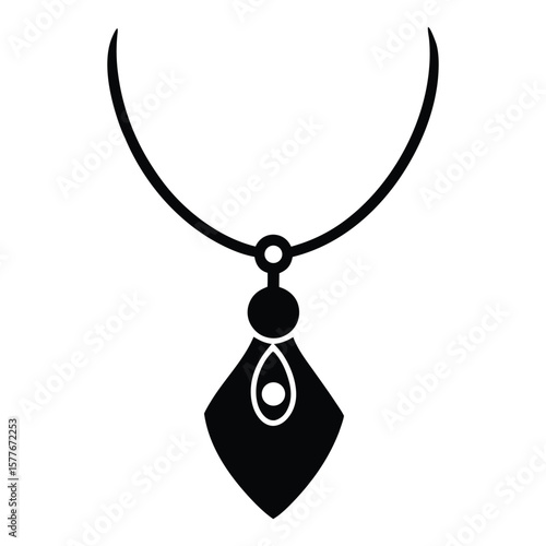 silver pendant with chain