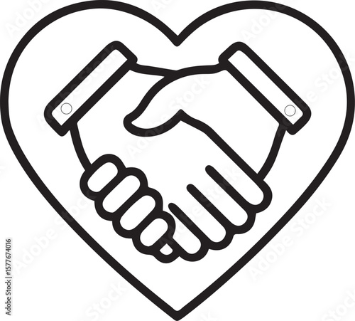 hand shake with white background