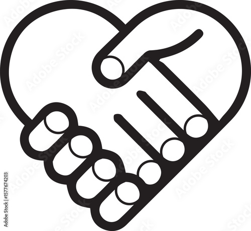hand shake with white background