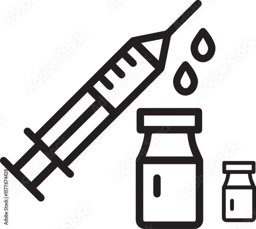 injection with white background