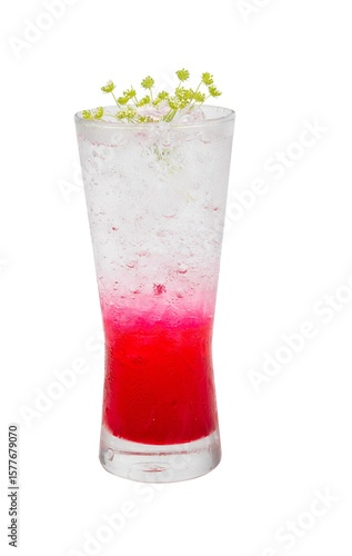 Wallpaper Mural "Red Italian Soda with Ice and Flower Garnish" Torontodigital.ca