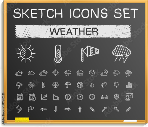 Sketch Icons set weather