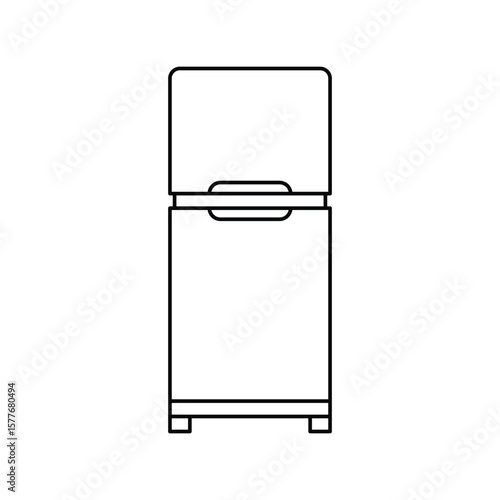 fridge lineal icon with white background vector stock illustration