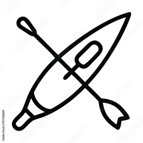 Boat outline vector illustration