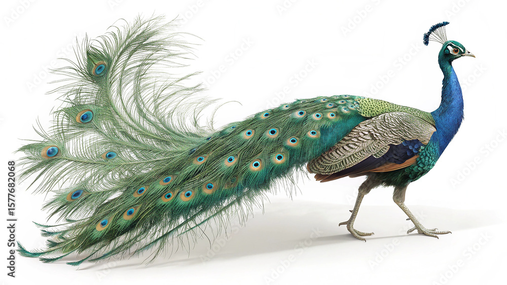 Fototapeta premium peacock with feathers