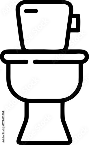 toilet vector outline icon on white or transparent background. Washroom signs. Restroom or toilet door sign . Printable sticker.	