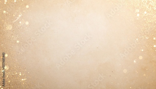 Golden Dust Sparkle on Aged Beige Paper Background