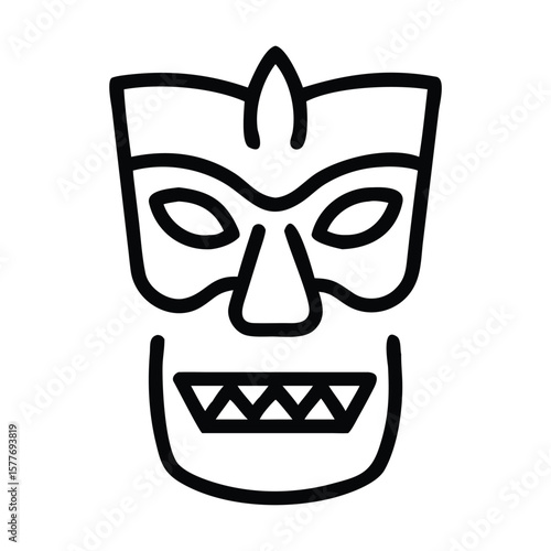Traditional idol icon outline traditional idol vector icon for web design isolated on white background Vector
