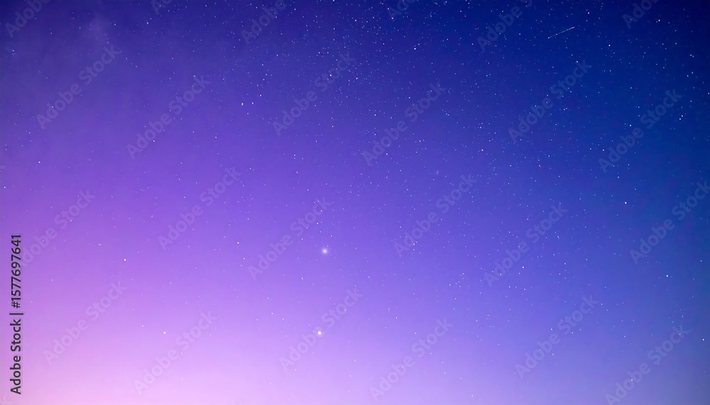 Obraz premium Purple and Blue Cosmic Horizon Blending into Star-Filled Sky