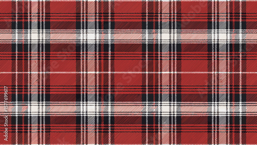 Seamless plaid design, red background for textile, clothing, tablecloth and fashion.