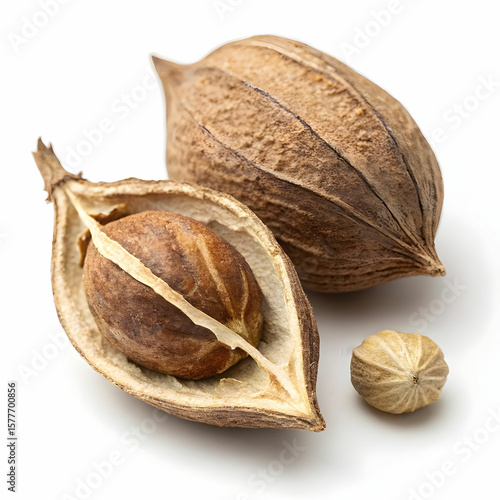 Dried moringa seeds are nutrient-dense, rich in antioxidants and vitamins, used