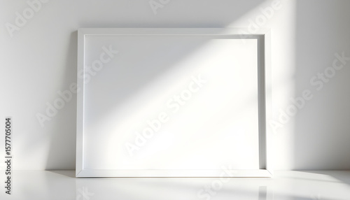 Wallpaper Mural Minimalist modern photo frame. Minimal photo frame for mock up. Clean and simple style home decoration. pink and blue color tone. Aesthetic interior design. relax and chill. key up. Torontodigital.ca