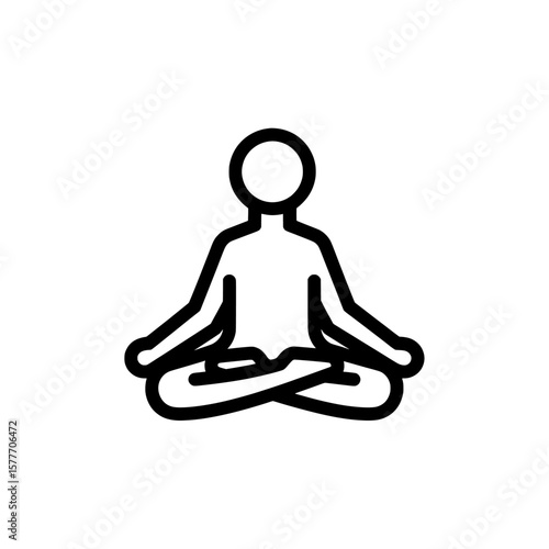 Person practicing meditation in seated cross-legged position