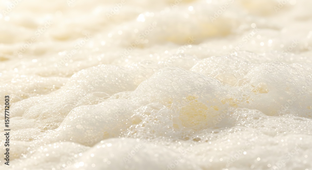 Obraz premium Creamy White Foam Texture: Soft, Airy, and Luxurious Background