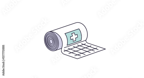 Medical adhesive bandage roll for wound care and injury treatment bandaging supplies