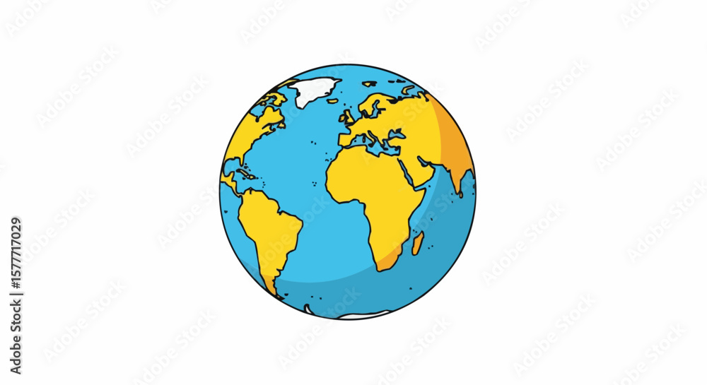Fototapeta premium earth globe on white background