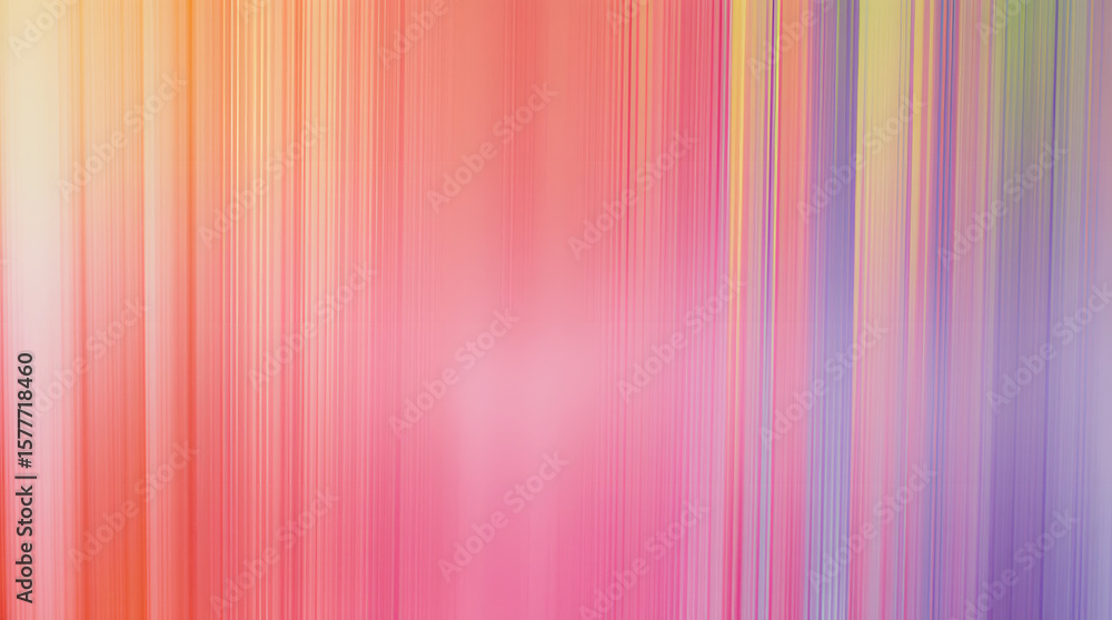 Obraz premium Colorful vertical light streaks over mountain landscape at sunrise
