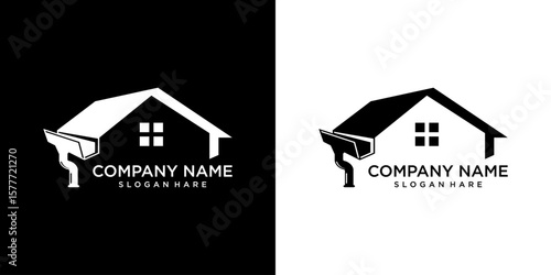 house design with gutter logo