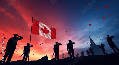 Canadian soldiers honor the fallen on Remembrance Day