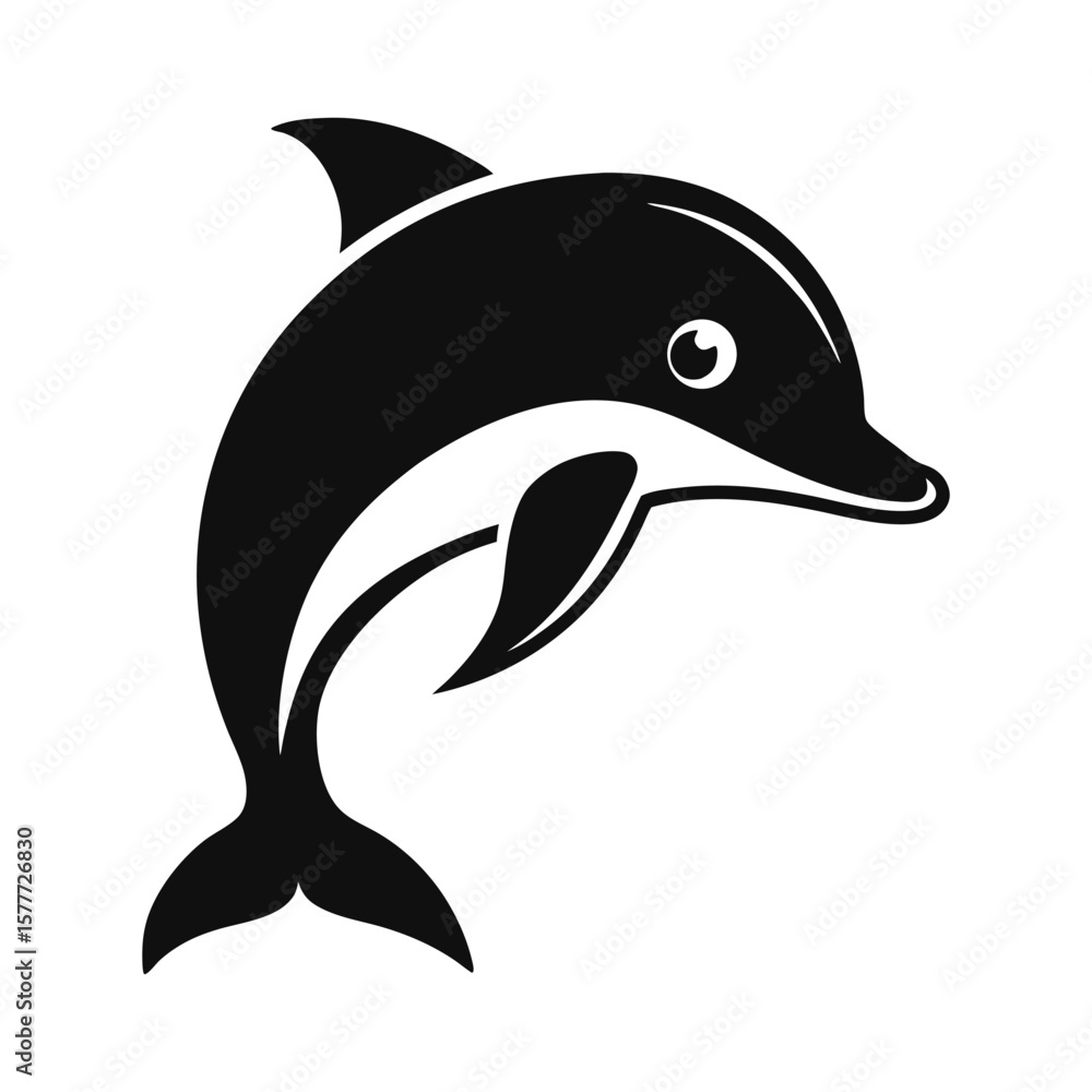 Fototapeta premium dolphin isolated on white background