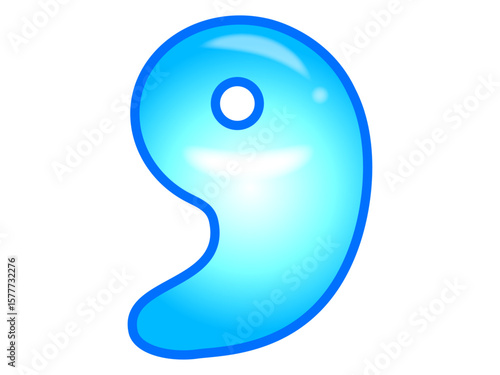 綺麗な勾玉のアクセサリーのイラスト素材