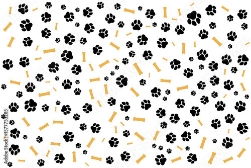 Paw and bones background, very cute design