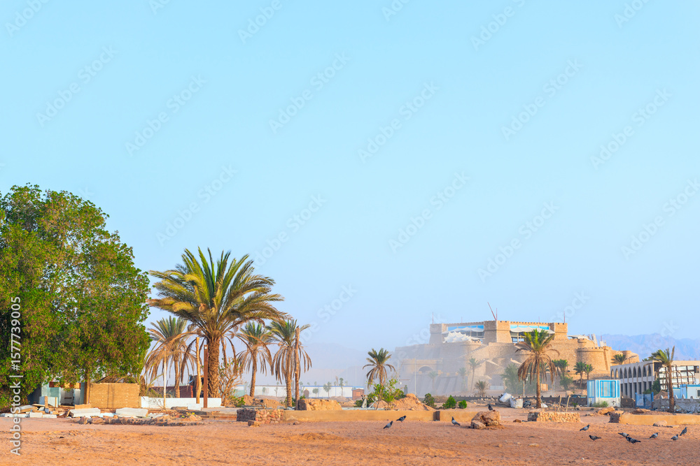 An abandoned dusty area in the desert of Egypt's Sinai Peninsula An abandoned dusty area in the desert of Egypt's Sinai Peninsula
