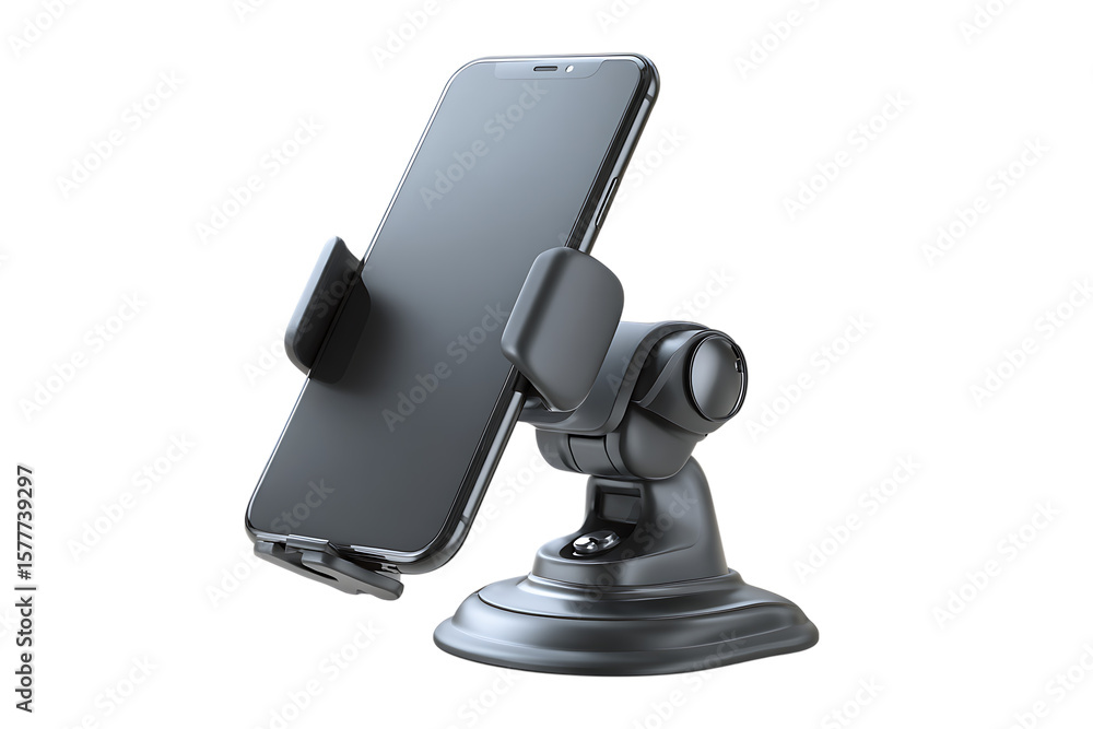 Naklejka premium Smartphone holder for car windshield.