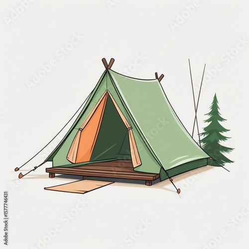 camping in the mountains