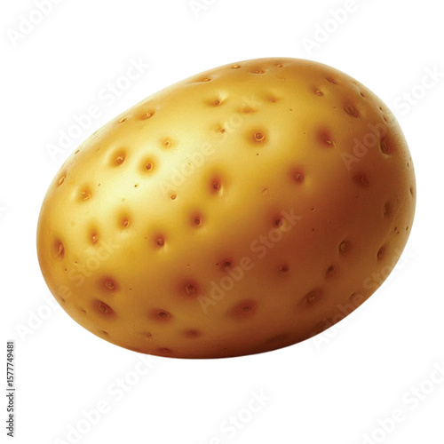 A realistic potato transparent