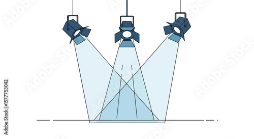 Illuminating a Subject with Multiple Spotlights for Dramatic Effect and Visual Interest