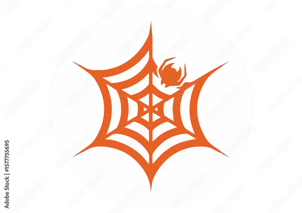 Stylized neon spider web illustration Stylized neon spider web illustration