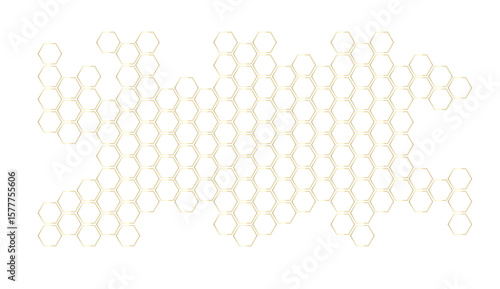 Honeycomb structure. Honey comb. Bee products in sketch style. Vector