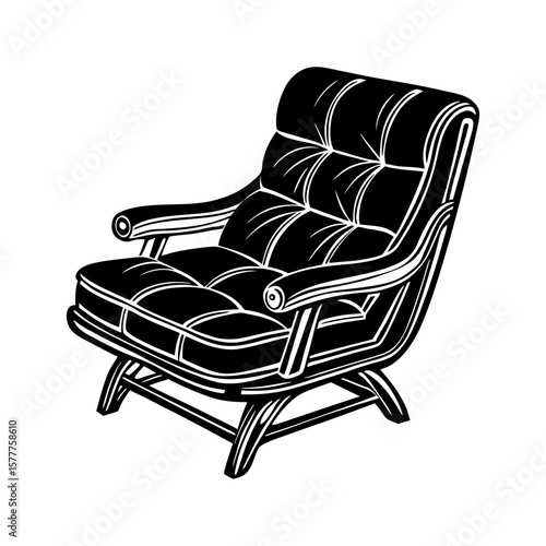 recliner chair vector art