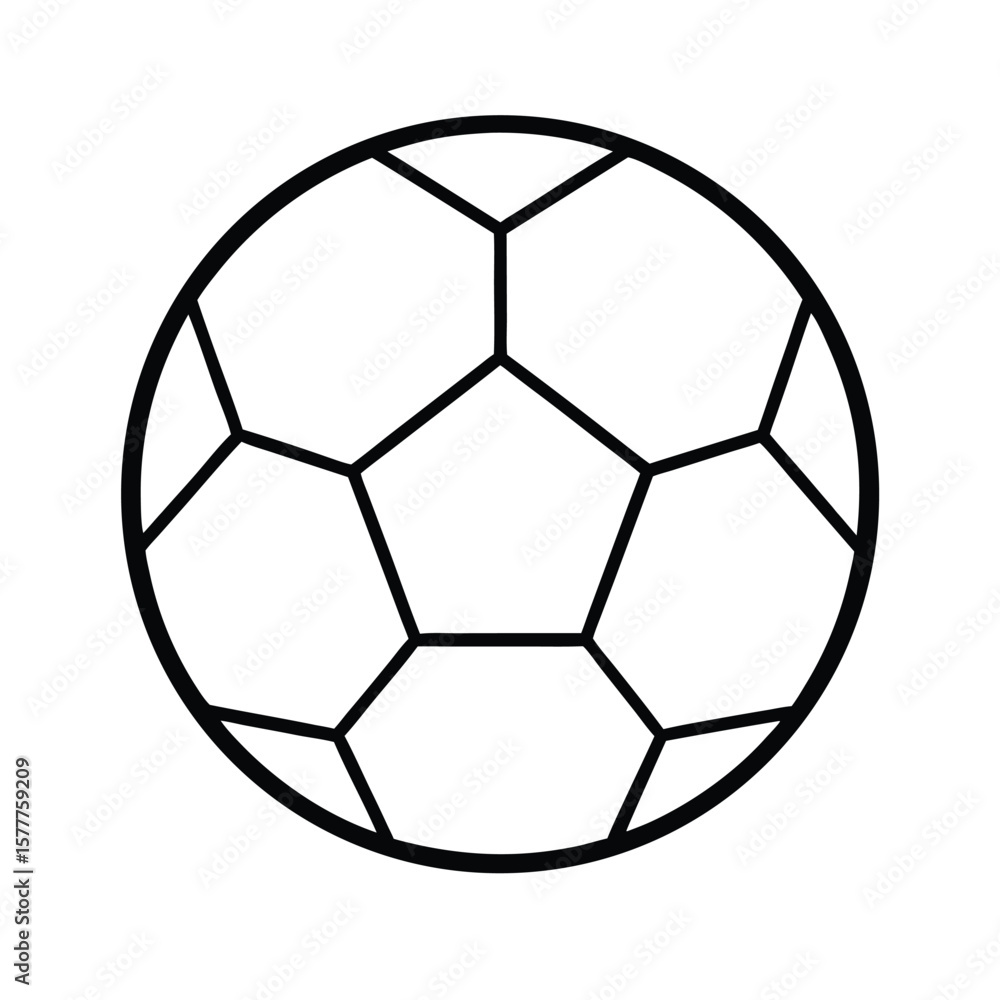Fototapeta premium minimal-soccer-ball-icon-design-include-after-on-w.eps