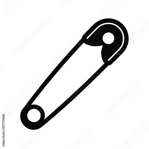 minimal-safety-pin-icon-design-include-after-on-wh.eps