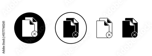 Document note cancel vector illustration.