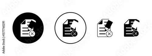 Document note cancel vector illustration.