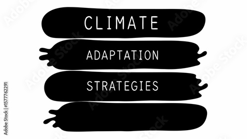 Climate adaptation strategies in black rectangles