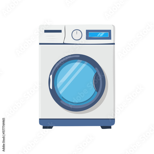 Washing Machine Isolated on a Transparent Background 