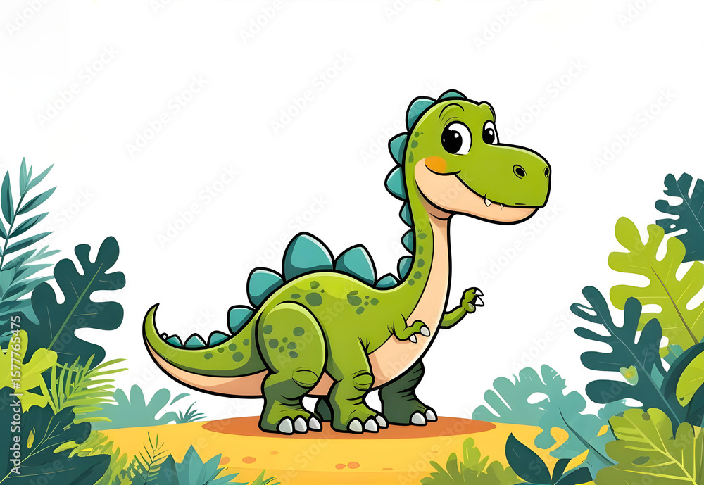 Naklejka premium Green Dino 