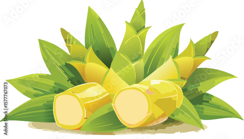bamboo stems isolated on a transparent background. handful fresh bamboo shoots, cutout png.aesthetic, clip, group, growth, minimal, row, transparent, cut-out, ecology, shoot, stack, stem, arranged, 
